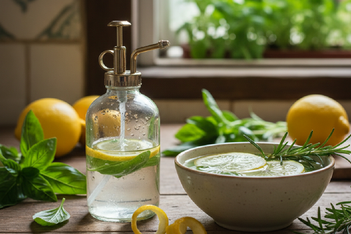 Il segreto per un'aria sempre fresca e profumata in casa con limone, basilico e rosmarino