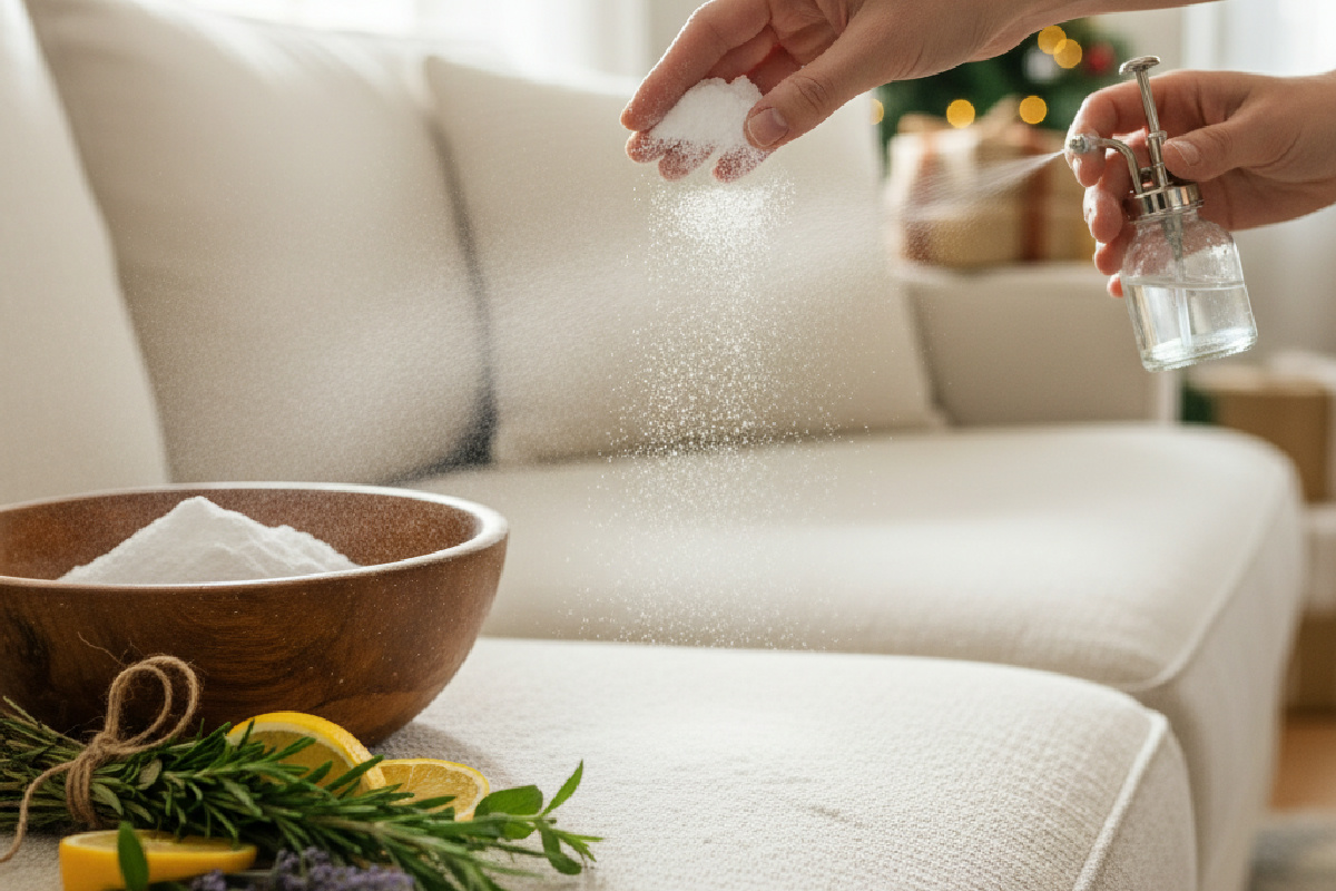 Il trucco del bicarbonato trasforma il tuo divano: profumo fresco garantito per le feste